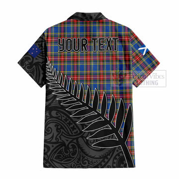 MacBeth (McBeth) Crest Tartan Hawaiian Shirt with New Zealand Silver Fern Half Style