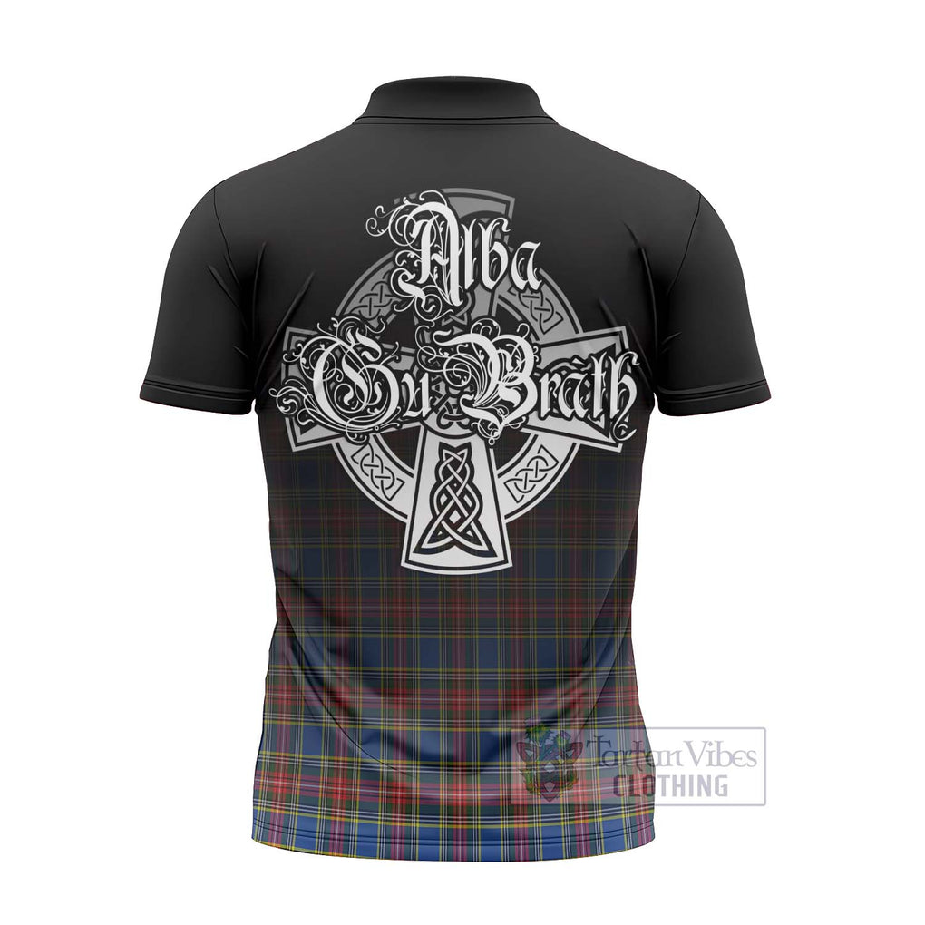 MacBeth (McBeth) Tartan Zipper Polo Shirt Featuring Alba Gu Brath Family Crest Celtic Inspired - Tartan Vibes Clothing