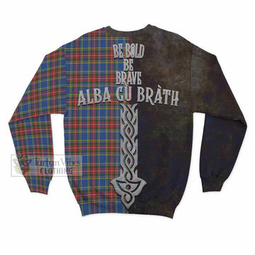 MacBeth (McBeth) Tartan Family Crest Sweatshirt Alba Gu Brath Be Brave Lion Ancient Style