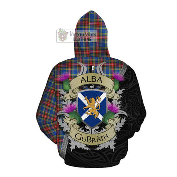 MacBeth (McBeth) Tartan Family Crest Cotton Hoodie Lion Rampant Royal Thistle Shield Celtic Inspired Pullover Hoodie - Tartan Vibes Clothing