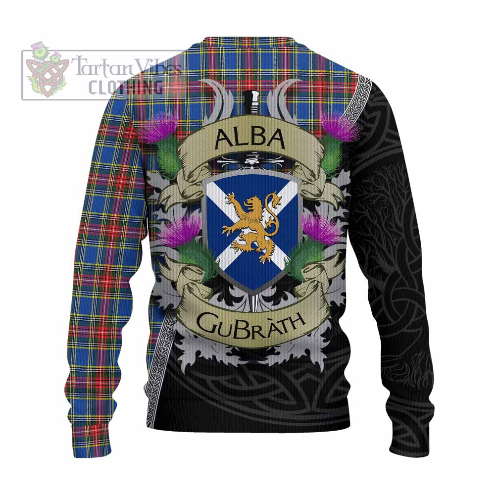 MacBeth (McBeth) Tartan Family Crest Knitted Sweater Lion Rampant Royal Thistle Shield Celtic Inspired - Tartan Vibes Clothing