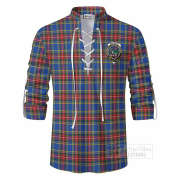 MacBeth (McBeth) Tartan Ghillie Kilt Shirt with Family Crest DNA In Me Style - Tartan Vibes Clothing
