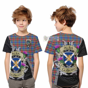 MacBeth (McBeth) Tartan Family Crest Kid T-Shirt Lion Rampant Royal Thistle Shield Celtic Inspired - Tartan Vibes Clothing
