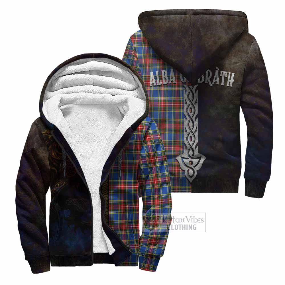 MacBeth (McBeth) Tartan Family Crest Sherpa Hoodie Alba Gu Brath Be Brave Lion Ancient Style Unisex - Tartan Vibes Clothing