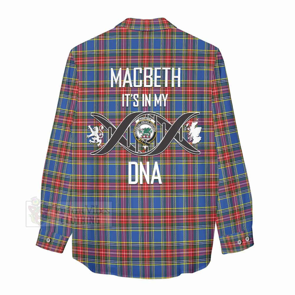 MacBeth (McBeth) Tartan Women's Casual Shirt with Family Crest DNA In Me Style - Tartan Vibes Clothing