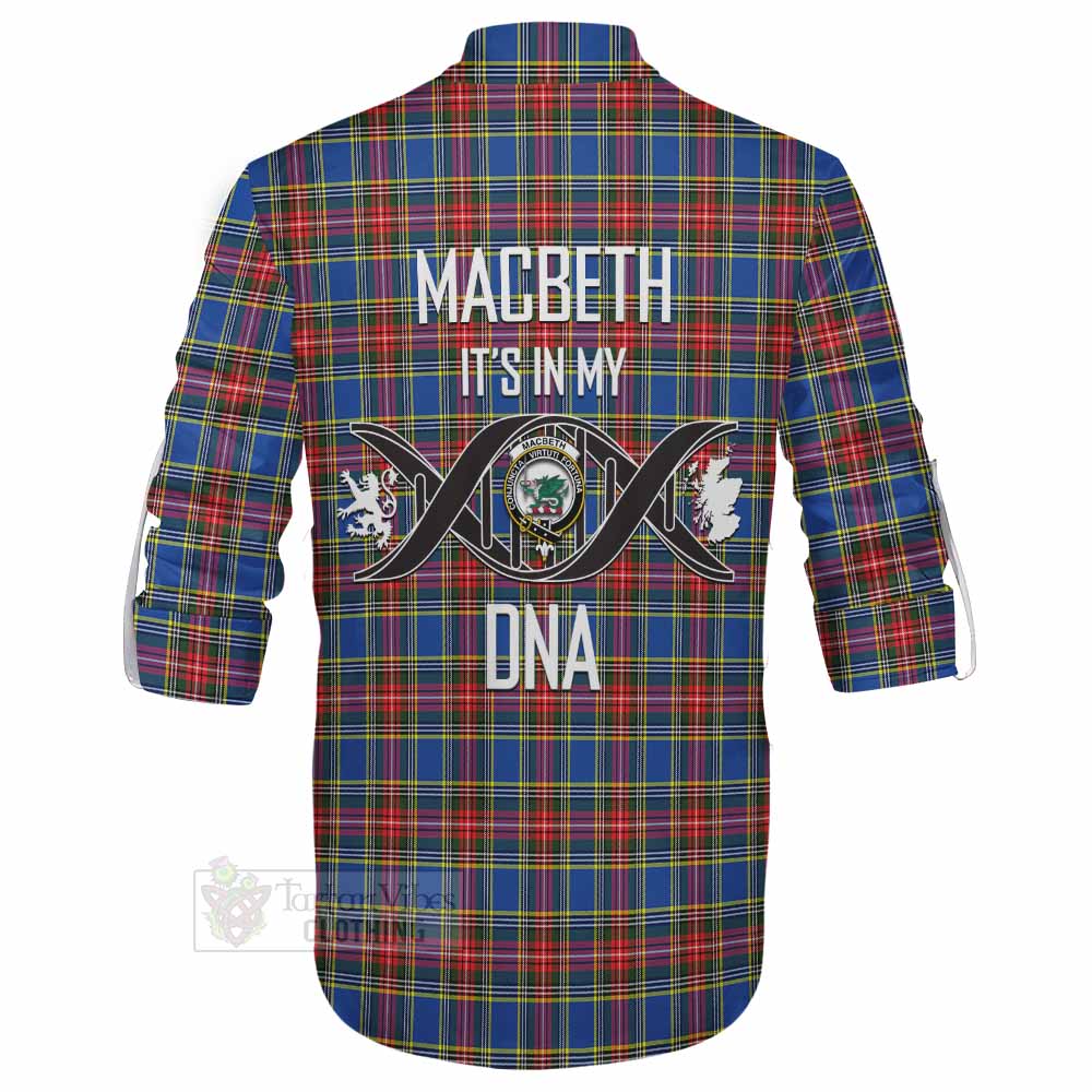 MacBeth (McBeth) Tartan Ghillie Kilt Shirt with Family Crest DNA In Me Style - Tartan Vibes Clothing