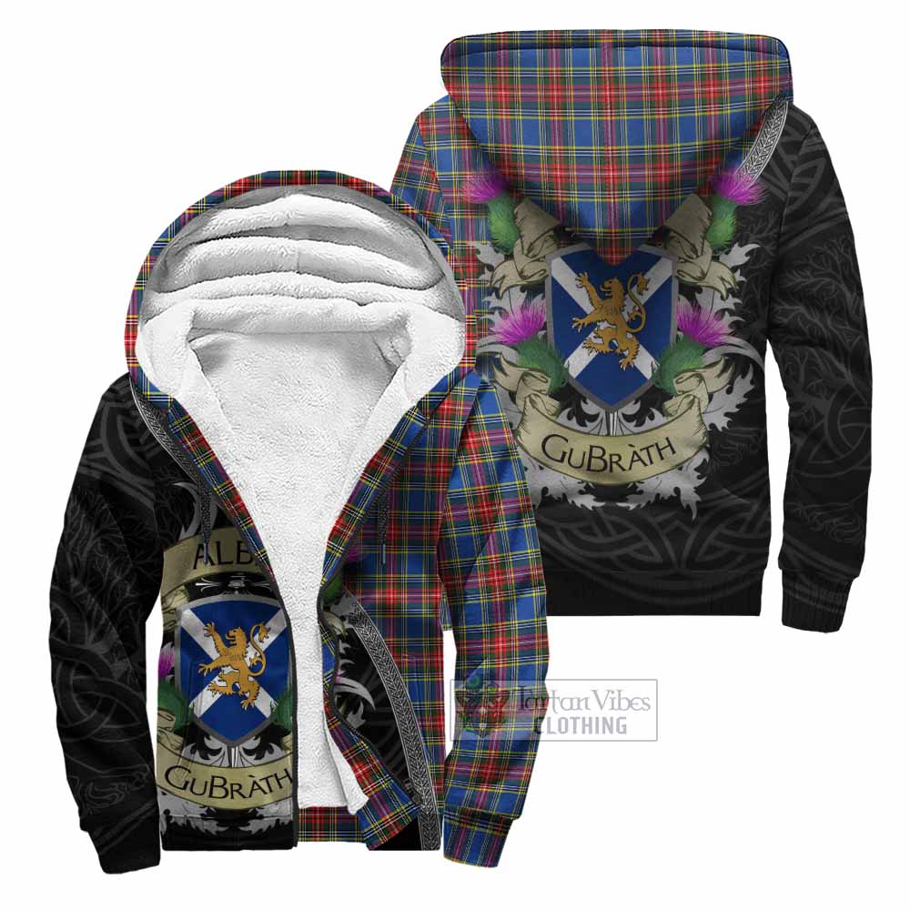 MacBeth (McBeth) Tartan Family Crest Sherpa Hoodie Lion Rampant Royal Thistle Shield Celtic Inspired Unisex - Tartan Vibes Clothing