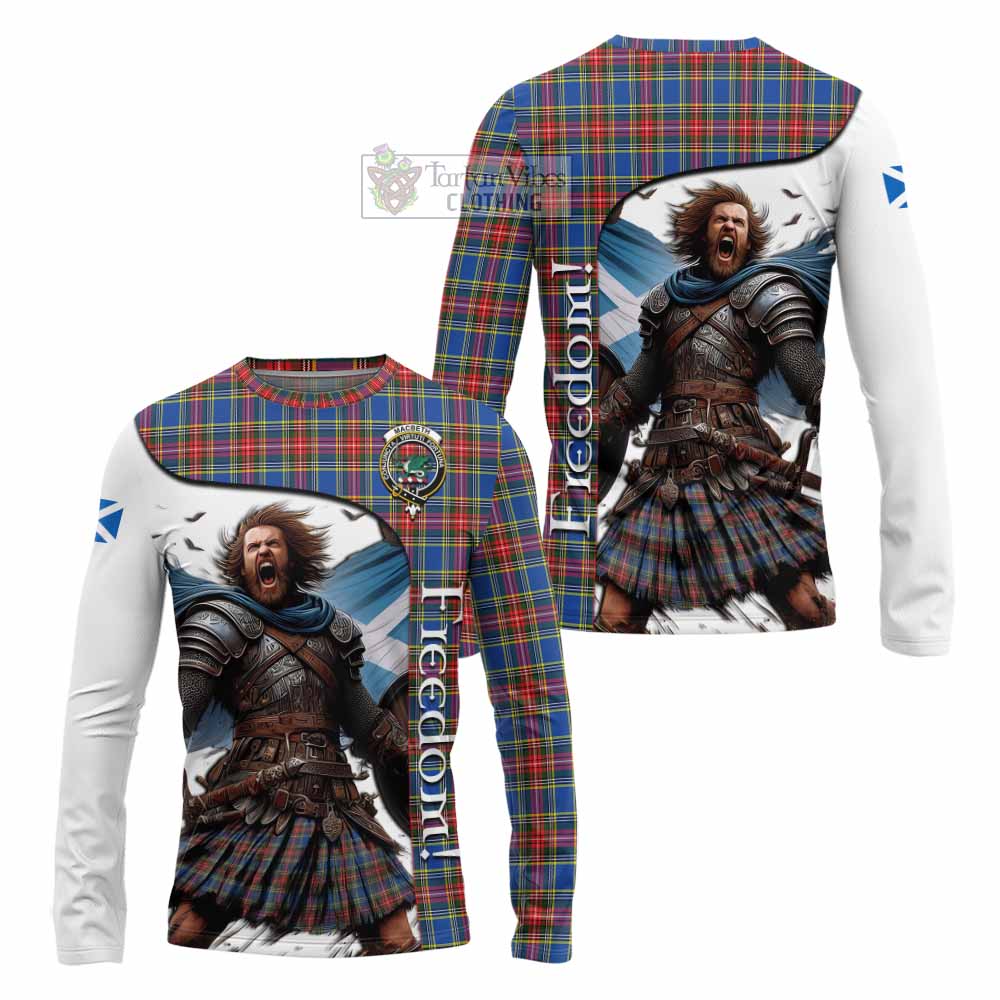 MacBeth (McBeth) Crest Tartan Long Sleeve T-Shirt Inspired by the Freedom of Scottish Warrior - Tartan Vibes Clothing