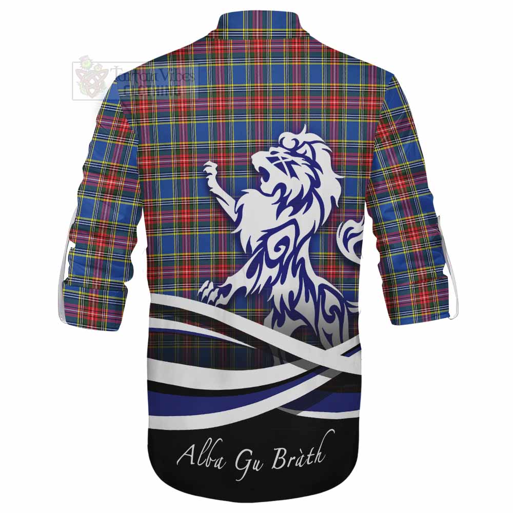 MacBeth (McBeth) Tartan Ghillie Kilt Shirt with Alba Gu Brath Regal Lion Emblem - Tartan Vibes Clothing