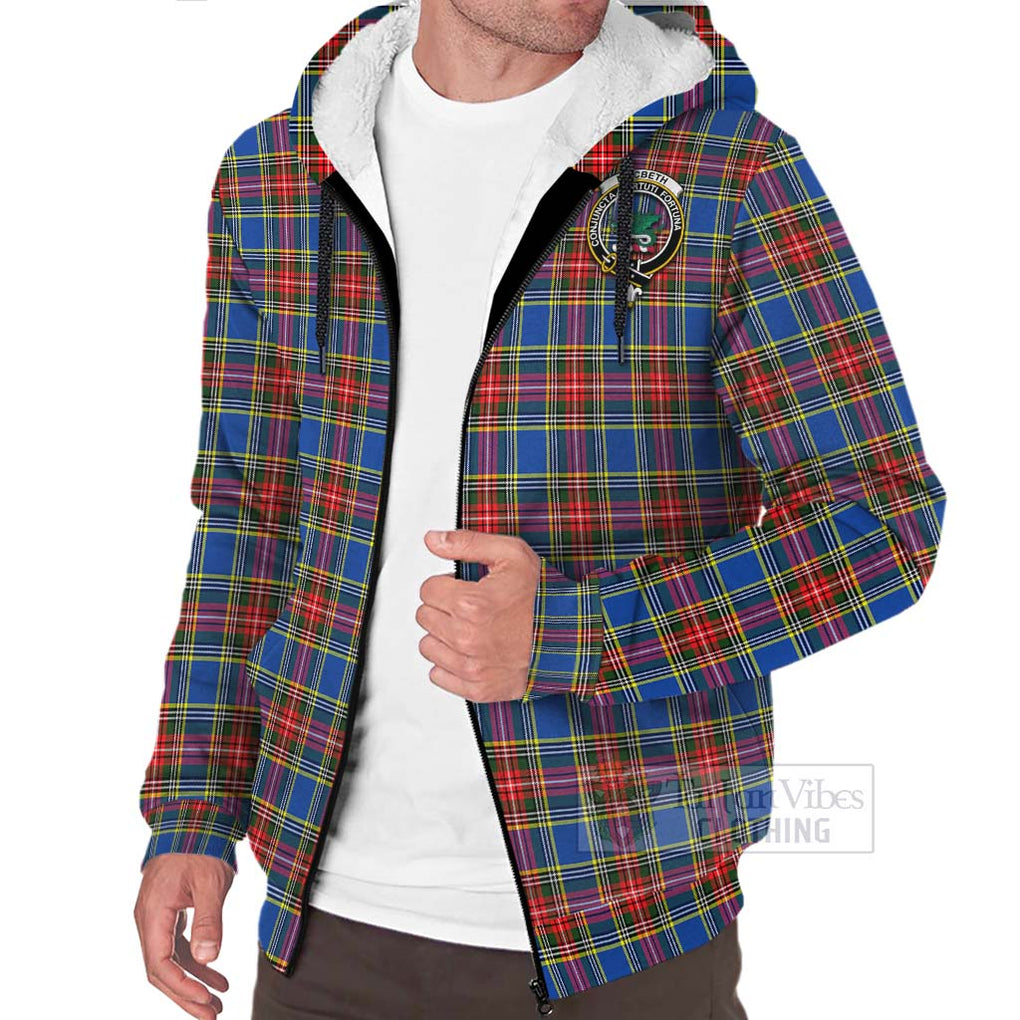 MacBeth (McBeth) Tartan Sherpa Hoodie with Family Crest Celtic Skull Style Unisex - Tartan Vibes Clothing