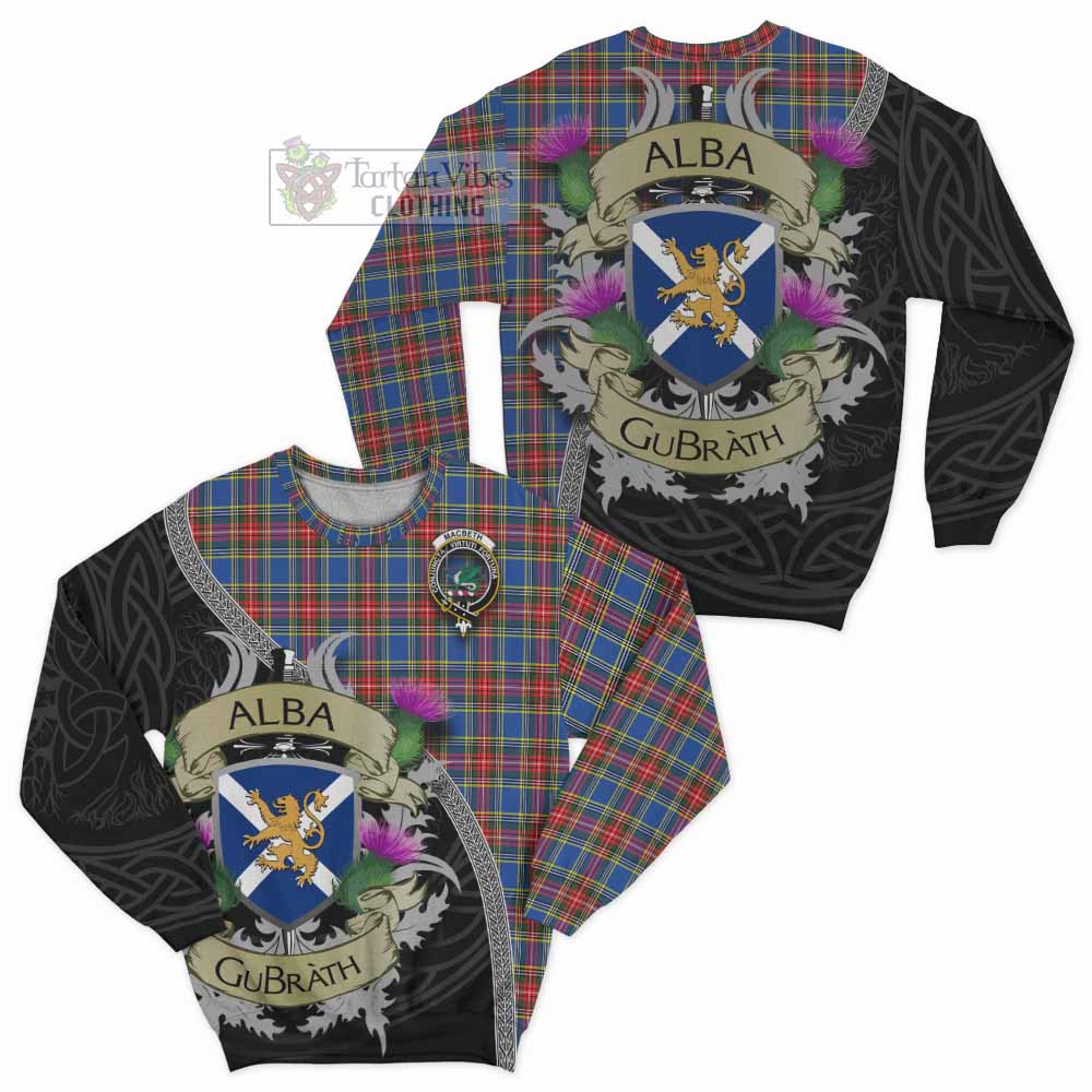 MacBeth (McBeth) Tartan Family Crest Sweatshirt Lion Rampant Royal Thistle Shield Celtic Inspired - Tartan Vibes Clothing