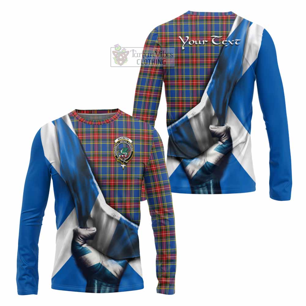 MacBeth (McBeth) Tartan Long Sleeve T-Shirt with Family Crest Scotland Patriotic Style - Tartan Vibes Clothing