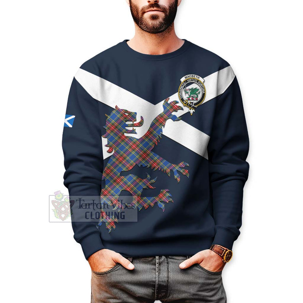 MacBeth (McBeth) Tartan Lion Rampant Sweatshirt Proudly Display Your Heritage with Alba Gu Brath and Clan Name - Tartan Vibes Clothing