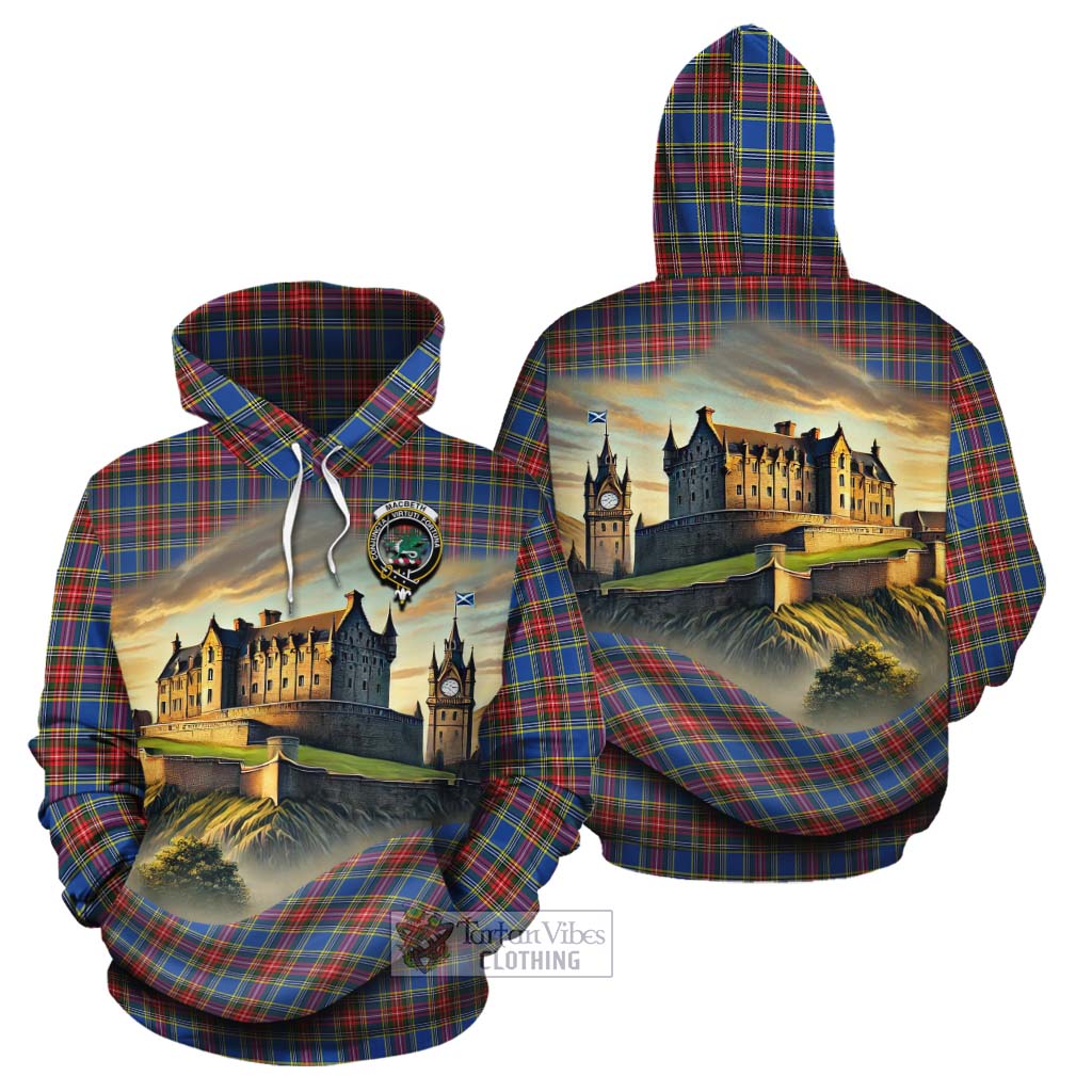 MacBeth (McBeth) Tartan Family Crest Cotton Hoodie with Scottish Ancient Castle Style - Tartan Vibes Clothing