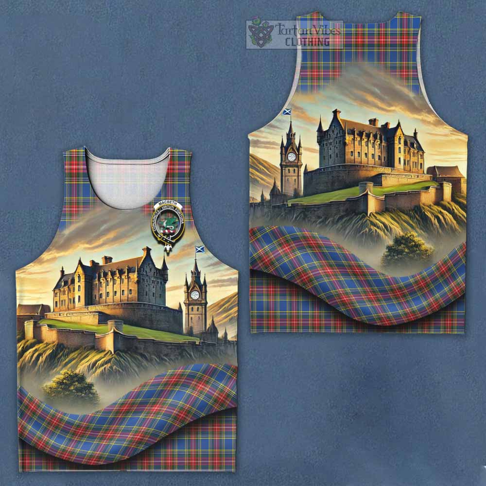 Tartan Vibes Clothing MacBeth (McBeth) Tartan Family Crest Men's Tank Top with Scottish Ancient Castle Style