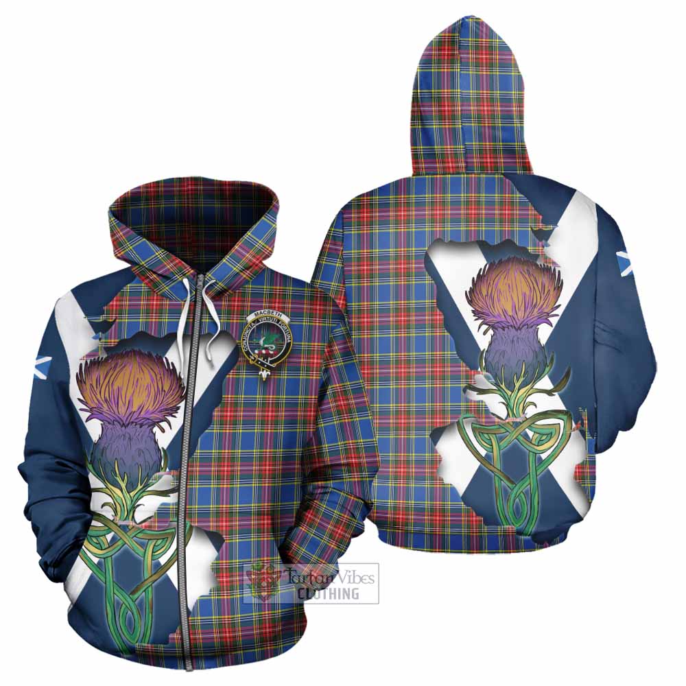 MacBeth (McBeth) Tartan Family Crest Hoodie Scottish Thistle Celtic Inspired Zip Hoodie - Tartan Vibes Clothing