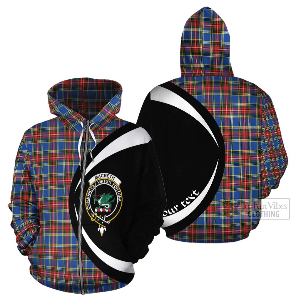 MacBeth (McBeth) Tartan Cotton Hoodie with Family Crest Circle Style - Tartan Vibes Clothing