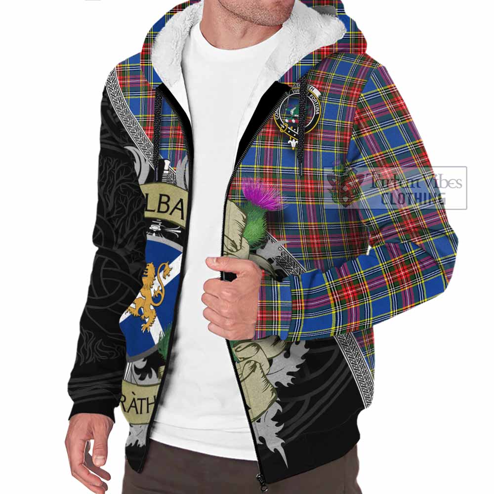 MacBeth (McBeth) Tartan Family Crest Sherpa Hoodie Lion Rampant Royal Thistle Shield Celtic Inspired - Tartan Vibes Clothing