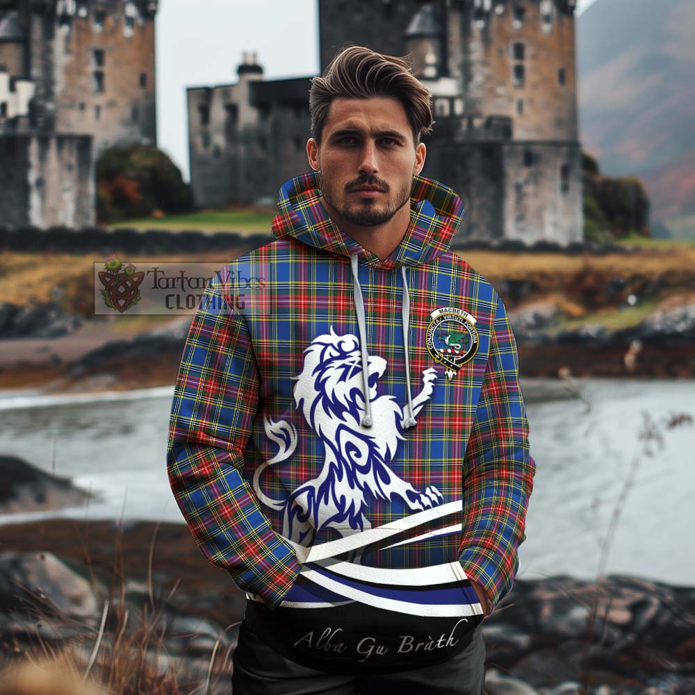 MacBeth (McBeth) Tartan Cotton Hoodie with Alba Gu Brath Regal Lion Emblem - Tartan Vibes Clothing