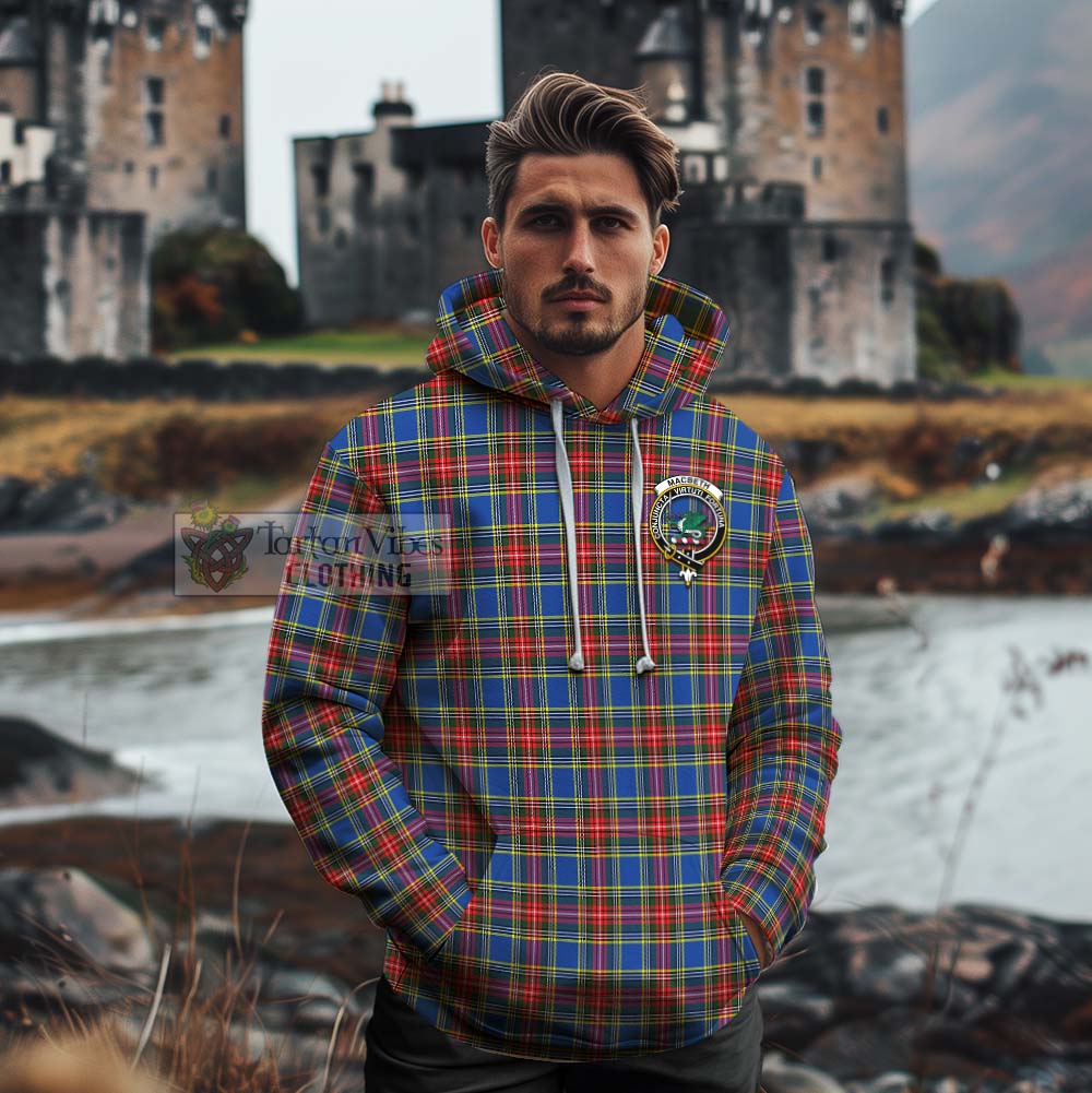 MacBeth (McBeth) Tartan Cotton Hoodie with Family Crest Celtic Skull Style - Tartan Vibes Clothing