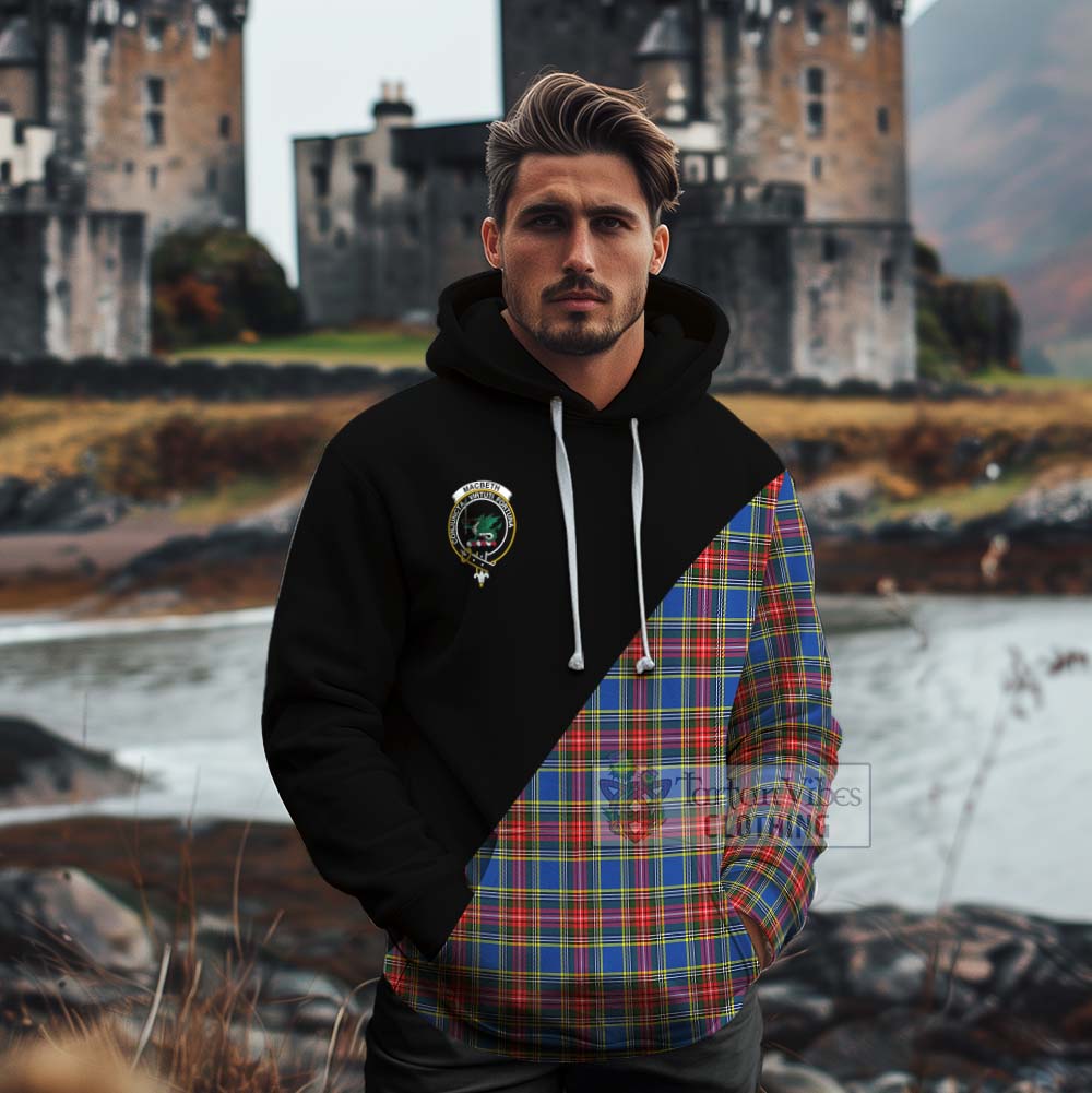 MacBeth (McBeth) Tartan Cotton Hoodie with Family Crest and Military Logo Style - Tartan Vibes Clothing