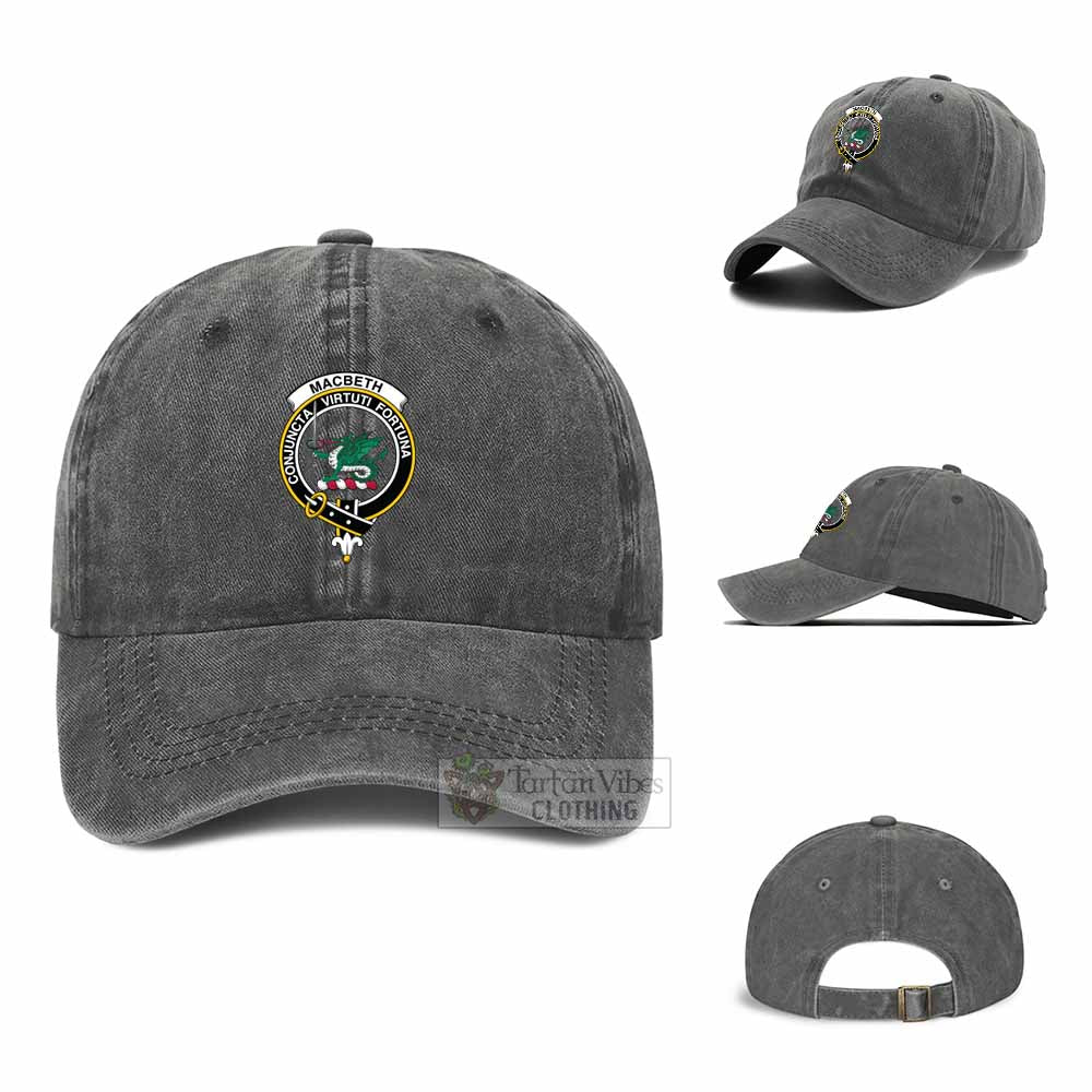 Tartan Vibes Clothing MacBeth (McBeth) Clan Crest Denim Classic Cap