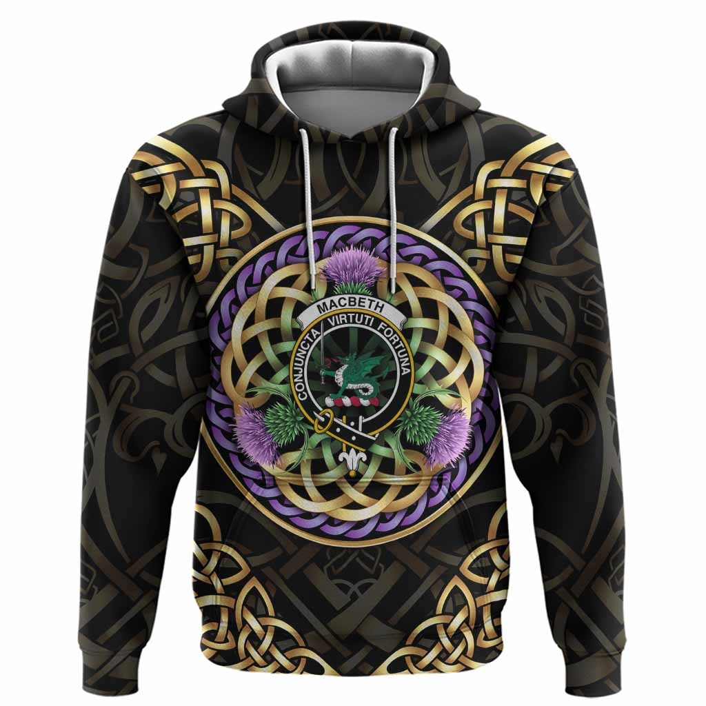MacBeth (McBeth) Clan Crest Hoodie Celtic Scottish Thistle Pullover Hoodie - Tartan Vibes Clothing