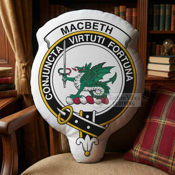 MacBeth (McBeth) Clan Crest Shaped Throw Pillow, Scottish Clan Badge Decorative Pillow