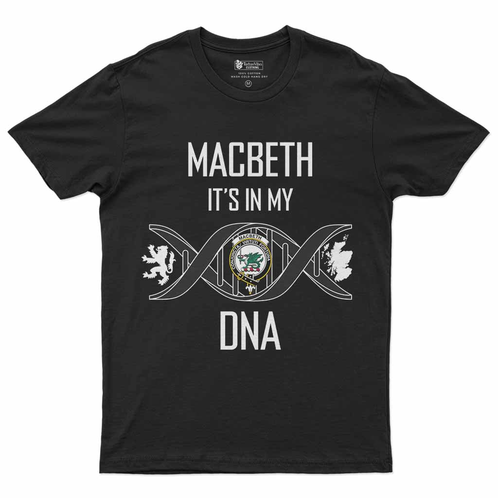 MacBeth (McBeth) Clan DNA Men's T-Shirt Black - Tartan Vibes Clothing