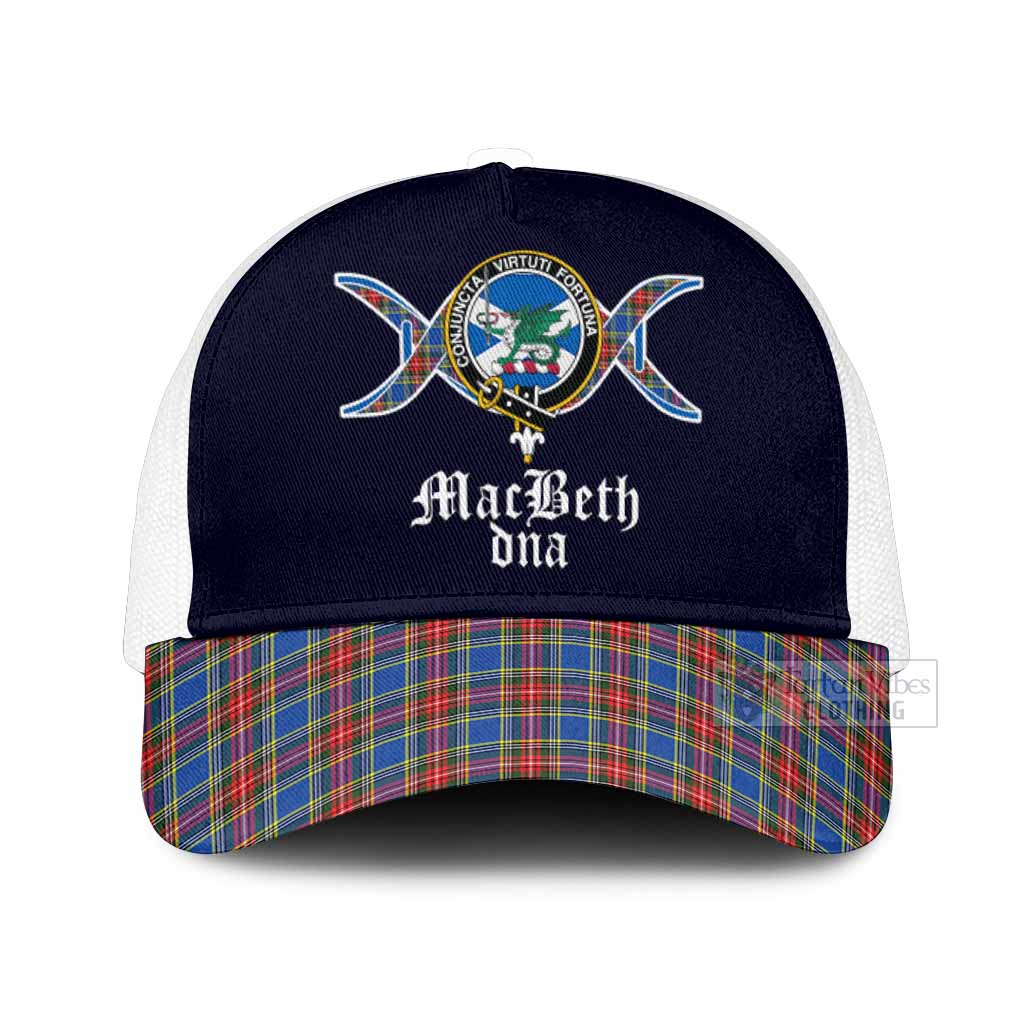 MacBeth (McBeth) Clan DNA Tartan Mesh Trucker Cap One Size (Adjustable) White - Tartan Vibes Clothing