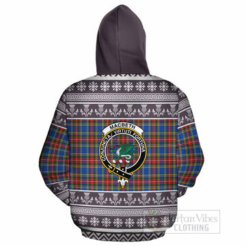 MacBeth (McBeth) Clan Tartan Christmas Cotton Hoodie with Family Crest