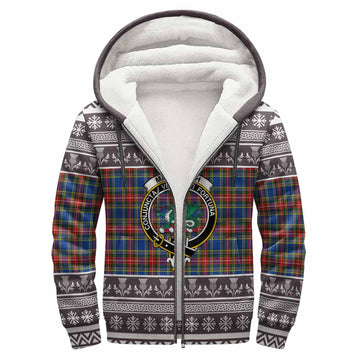 MacBeth (McBeth) Clan Tartan Christmas Fleece Hoodie with Family Crest