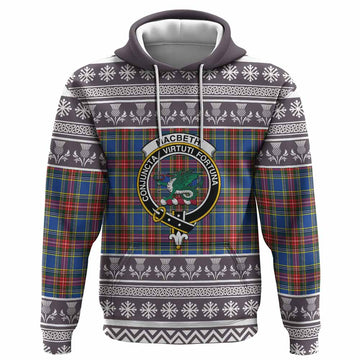 MacBeth (McBeth) Clan Tartan Christmas Hoodie with Family Crest