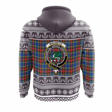 MacBeth (McBeth) Clan Tartan Christmas Hoodie with Family Crest