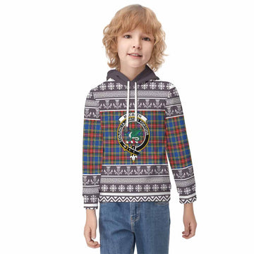 MacBeth (McBeth) Clan Tartan Christmas Kid Hoodie with Family Crest