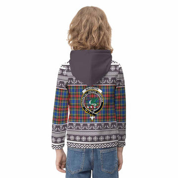 MacBeth (McBeth) Clan Tartan Christmas Kid Hoodie with Family Crest