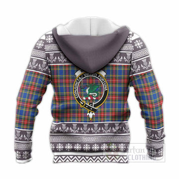 MacBeth (McBeth) Clan Tartan Christmas Knitted Hoodie with Family Crest