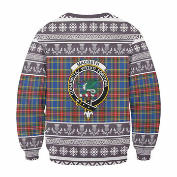 MacBeth (McBeth) Clan Tartan Christmas Sweatshirt with Family Crest