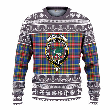 MacBeth (McBeth) Clan Tartan Christmas Ugly Sweater with Family Crest