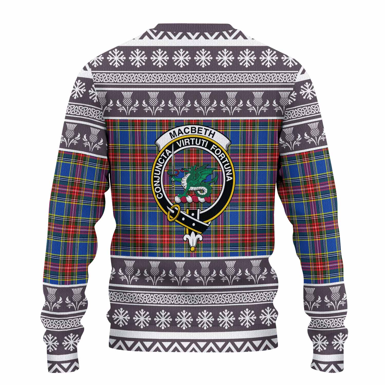 MacBeth (McBeth) Clan Tartan Christmas Ugly Sweater with Family Crest - Tartan Vibes Clothing