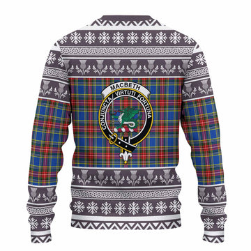 MacBeth (McBeth) Clan Tartan Christmas Ugly Sweater with Family Crest