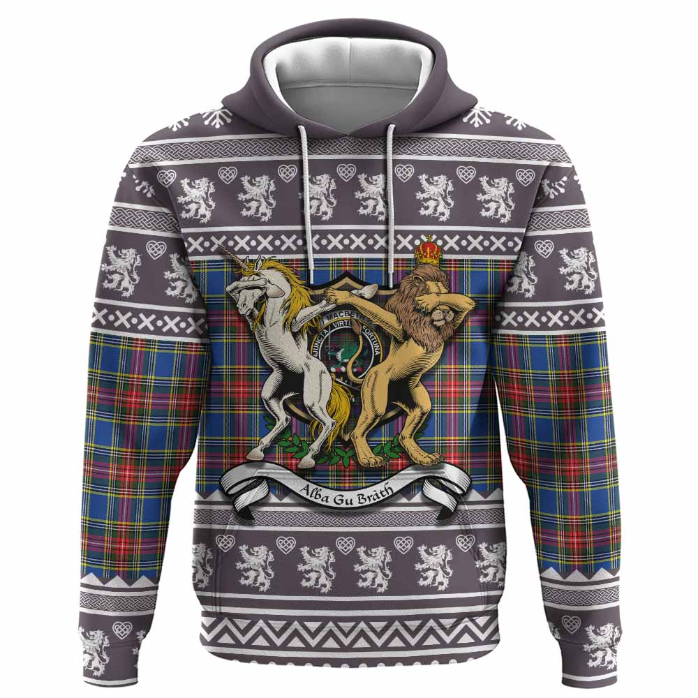 MacBeth (McBeth) Clan Tartan Crest Christmas Hoodie Coat of Arms Funny Style - Tartan Vibes Clothing