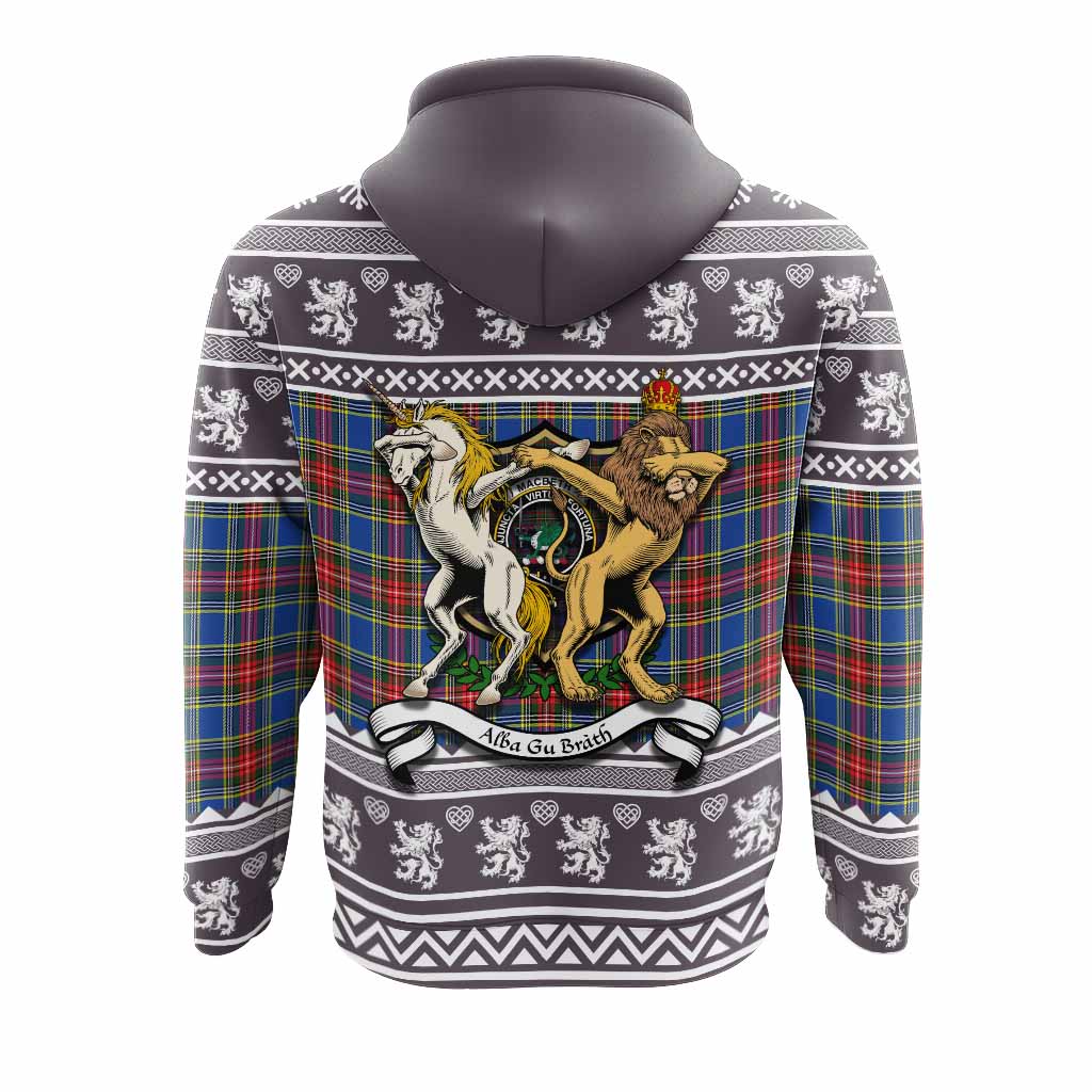 MacBeth (McBeth) Clan Tartan Crest Christmas Hoodie Coat of Arms Funny Style - Tartan Vibes Clothing