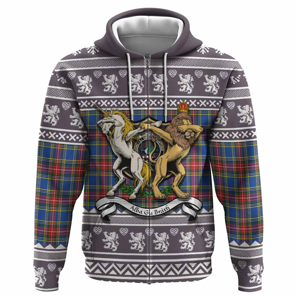 MacBeth (McBeth) Clan Tartan Crest Christmas Hoodie Coat of Arms Funny Style - Tartan Vibes Clothing