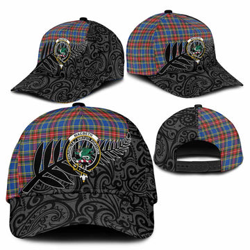 MacBeth (McBeth) Crest Tartan Classic Cap with New Zealand Silver Fern Half Style