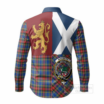 MacBeth (McBeth) Crest Tartan Long Sleeve Button Shirts with Lion Rampant Saltire Style