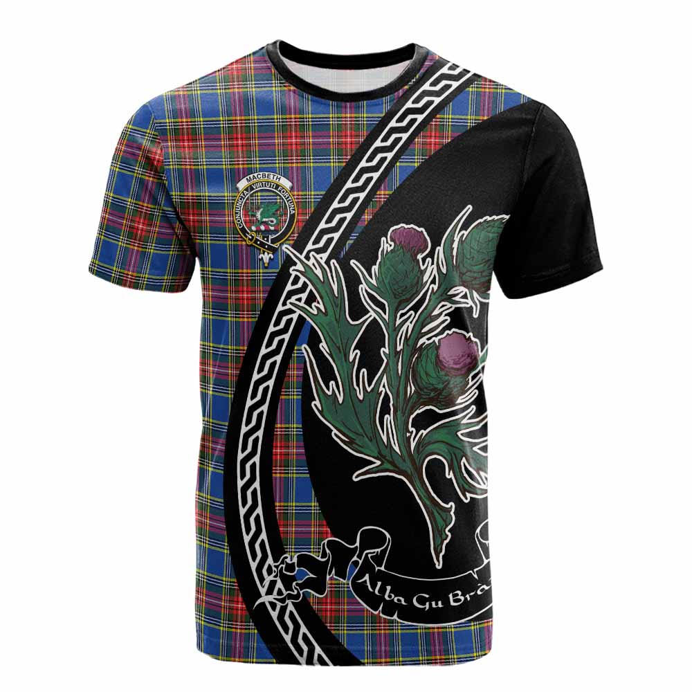 MacBeth (McBeth) Family Crest Tartan Cotton T-shirt Alba Thistle Inspired - Tartan Vibes Clothing