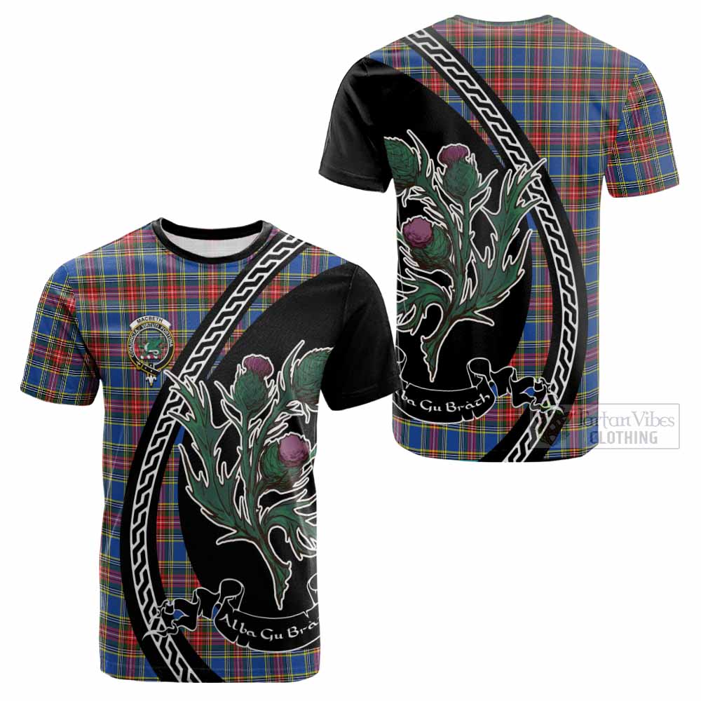 MacBeth (McBeth) Family Crest Tartan Cotton T-shirt Alba Thistle Inspired - Tartan Vibes Clothing