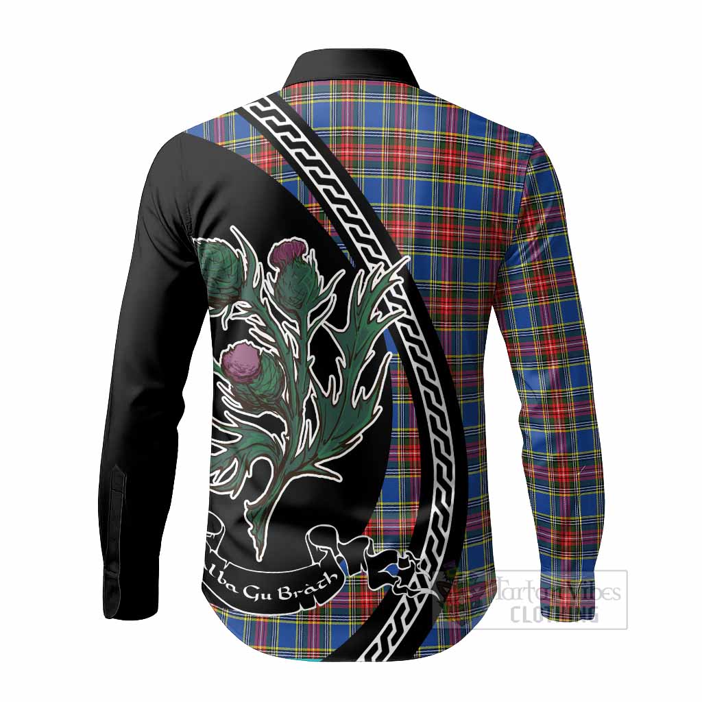 MacBeth (McBeth) Family Crest Tartan Long Sleeve Button Shirts Alba Thistle Inspired - Tartan Vibes Clothing