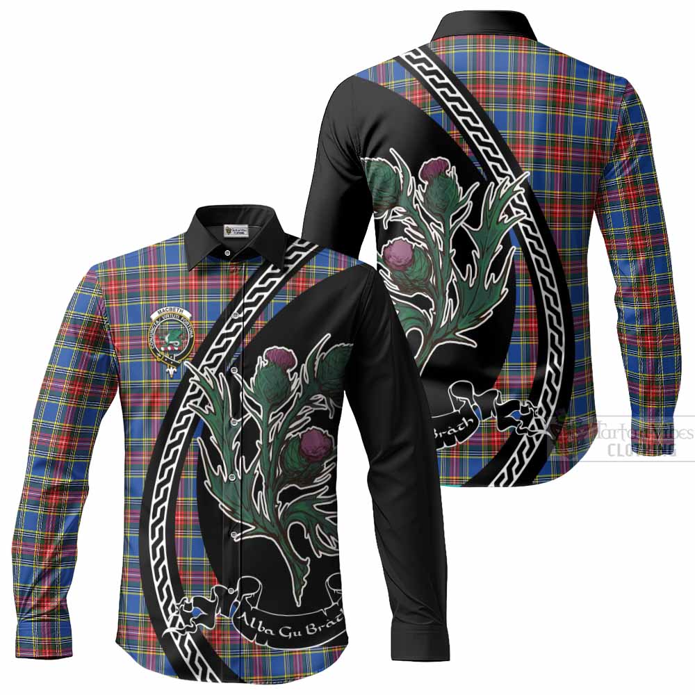 MacBeth (McBeth) Family Crest Tartan Long Sleeve Button Shirts Alba Thistle Inspired - Tartan Vibes Clothing
